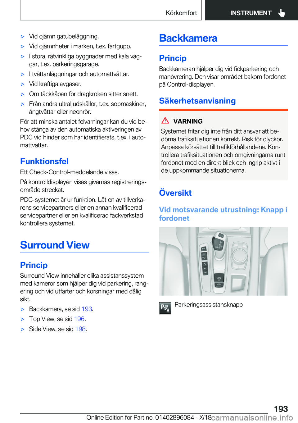 BMW X6 2019  InstruktionsbÖcker (in Swedish) x�V�i�d��o�j�ä�m�n��g�a�t�u�b�e�l�ä�g�g�n�i�n�g�.x�V�i�d��o�j�ä�m�n�h�e�t�e�r��i��m�a�r�k�e�n�,��t�.�e�x�.��f�a�r�t�g�u�p�p�.x�I��s�t�o�r�a�,��r�ä�t�v�i�n�k�l�i�g�a��b�y�g�g�n�a�d�e�r