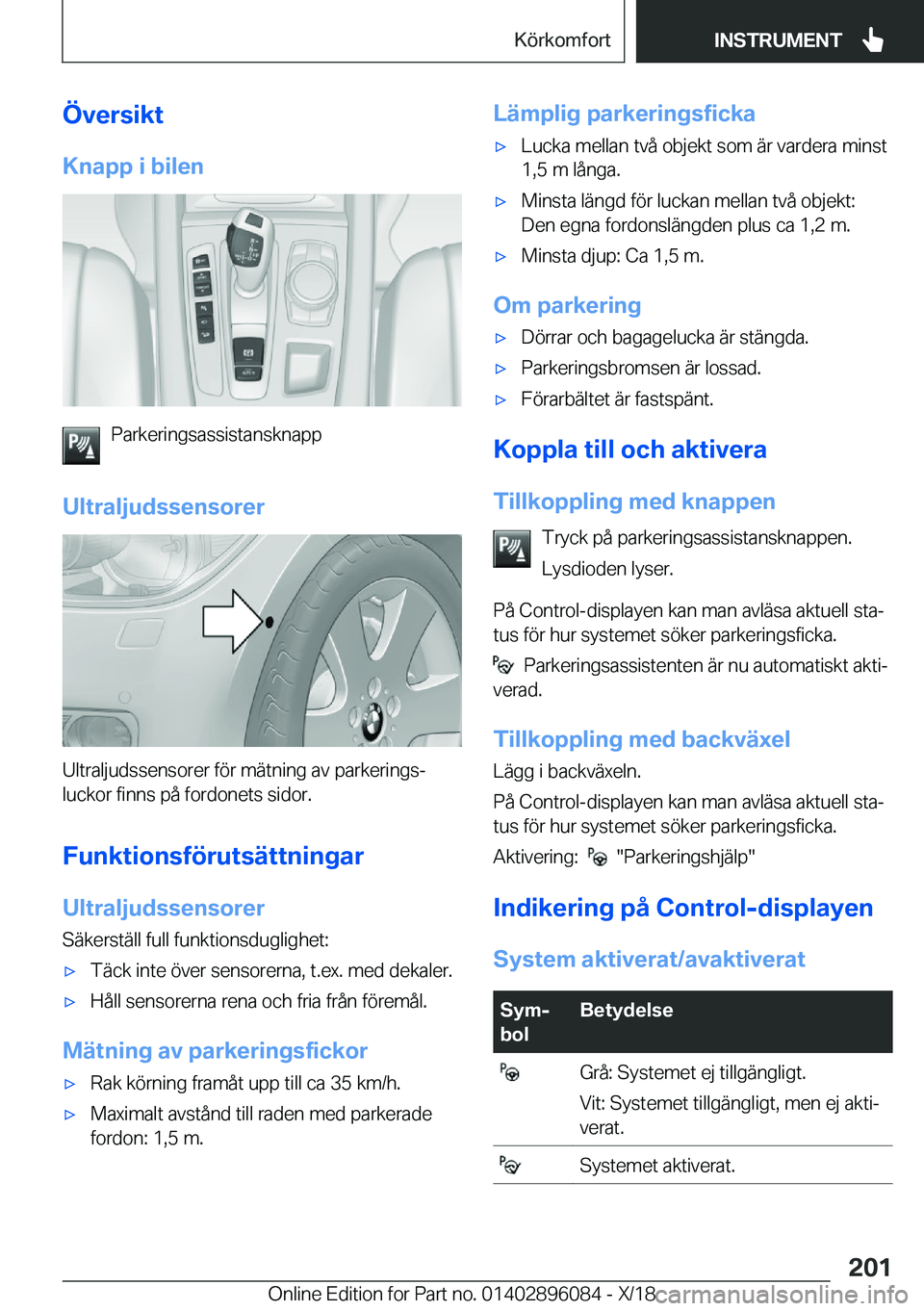 BMW X6 2019  InstruktionsbÖcker (in Swedish) �