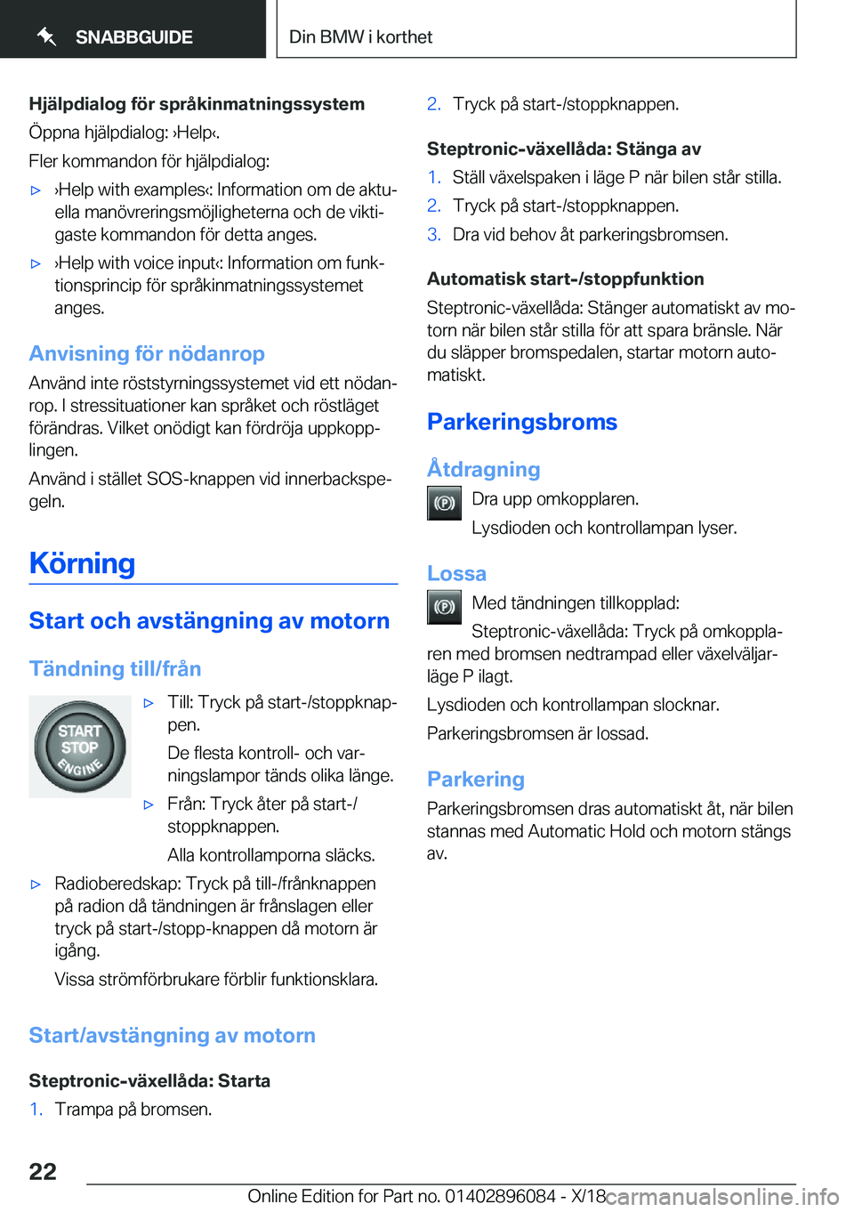 BMW X6 2019  InstruktionsbÖcker (in Swedish) �H�j�ä�l�p�d�i�a�l�o�g��f�