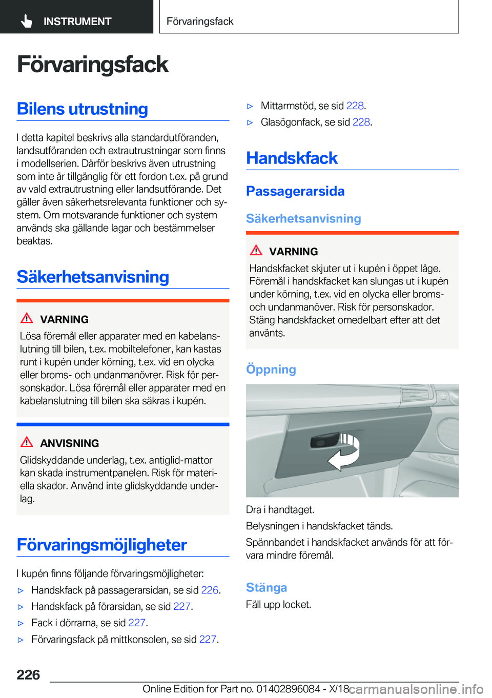BMW X6 2019  InstruktionsbÖcker (in Swedish) �F�