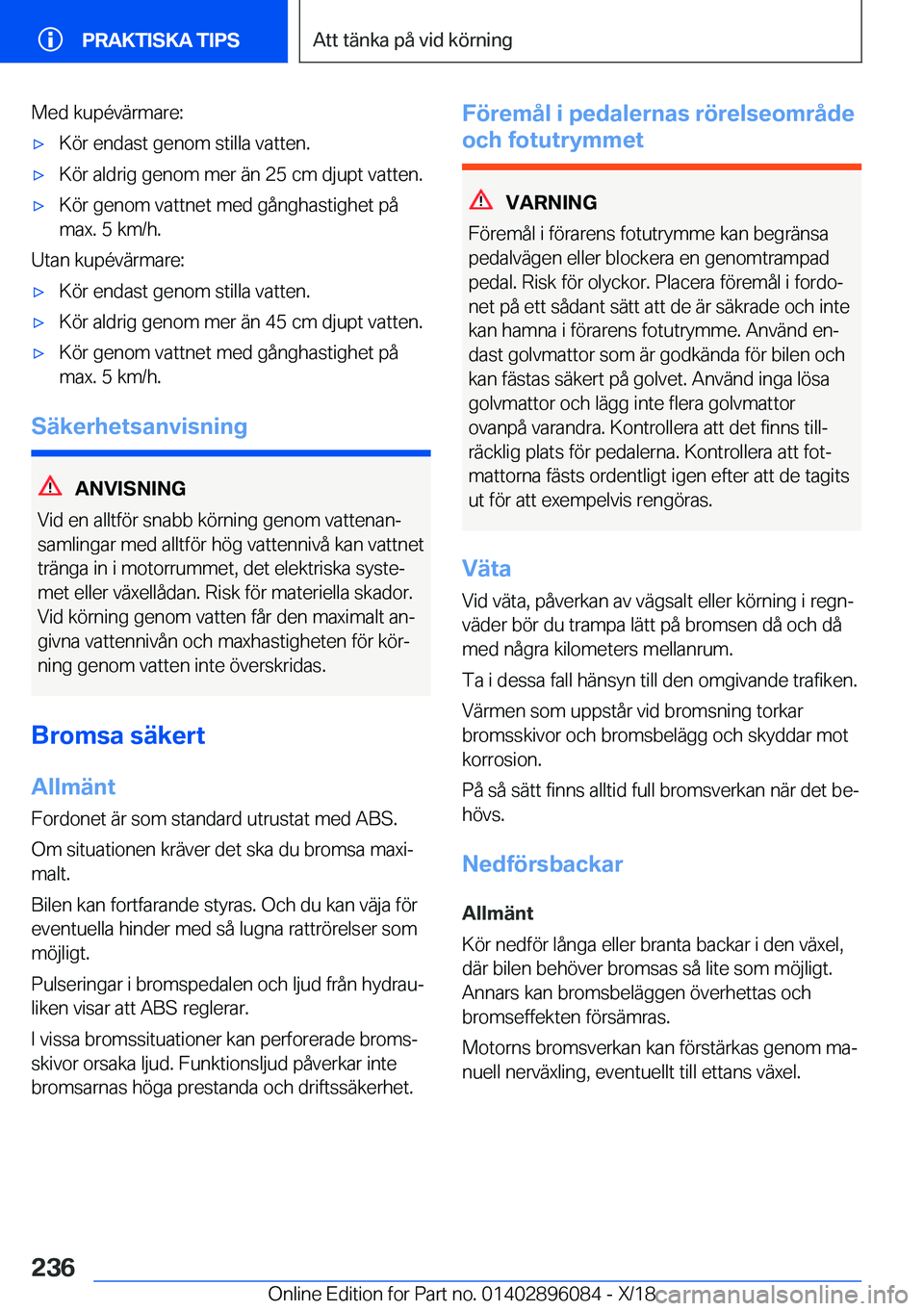 BMW X6 2019  InstruktionsbÖcker (in Swedish) �M�e�d��k�u�p�