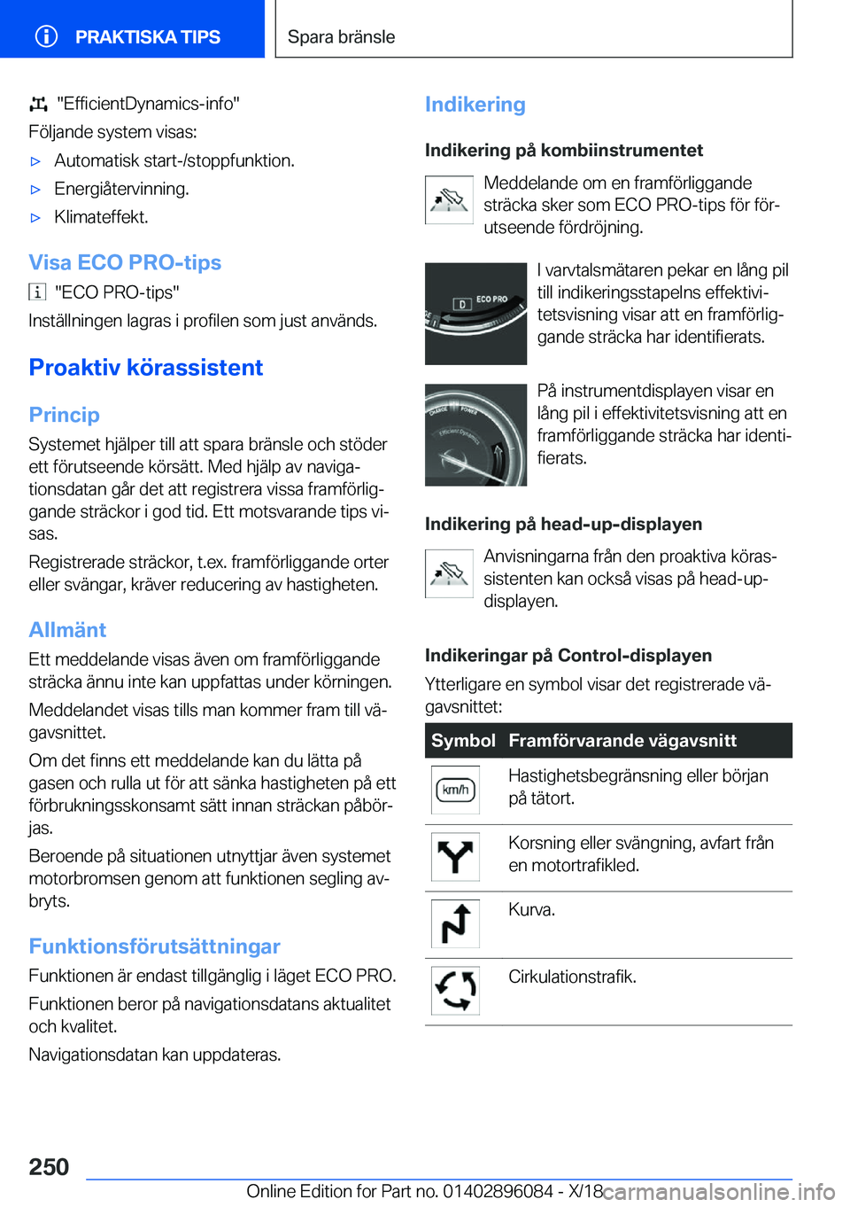 BMW X6 2019  InstruktionsbÖcker (in Swedish) ����E�f�f�i�c�i�e�n�t�D�y�n�a�m�i�c�s�-�i�n�f�o�
�F�