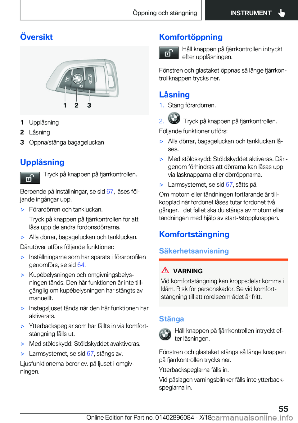 BMW X6 2019  InstruktionsbÖcker (in Swedish) �