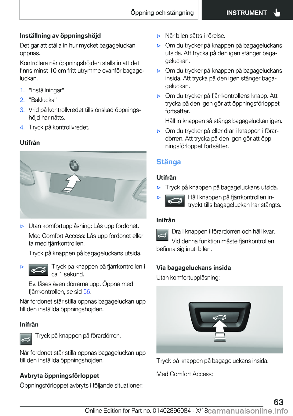 BMW X6 2019  InstruktionsbÖcker (in Swedish) �I�n�s�t�ä�l�l�n�i�n�g��a�v��