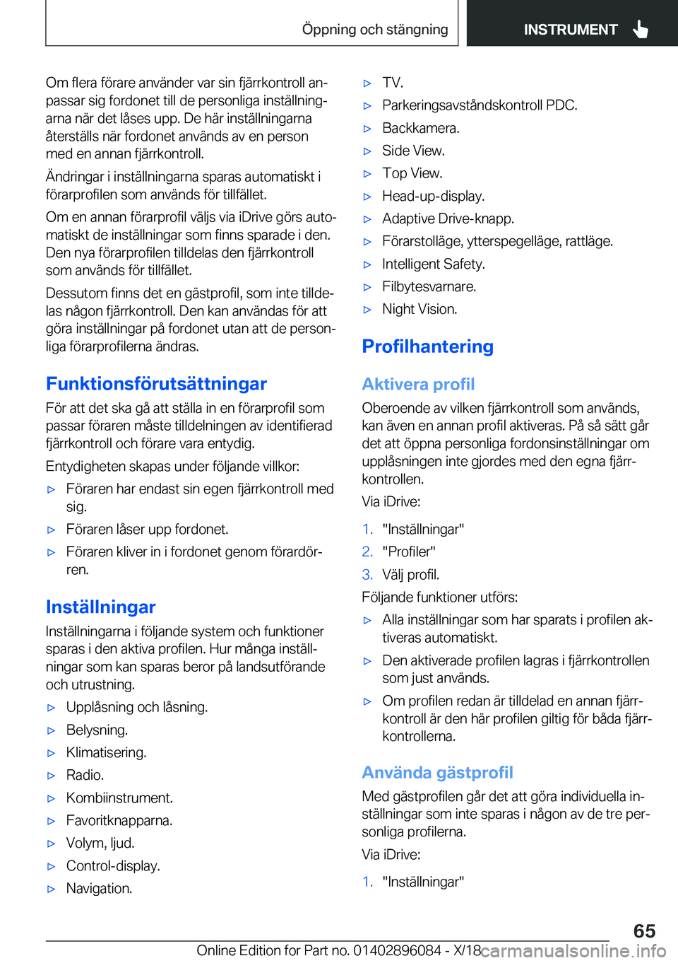 BMW X6 2019  InstruktionsbÖcker (in Swedish) �O�m��f�l�e�r�a��f�