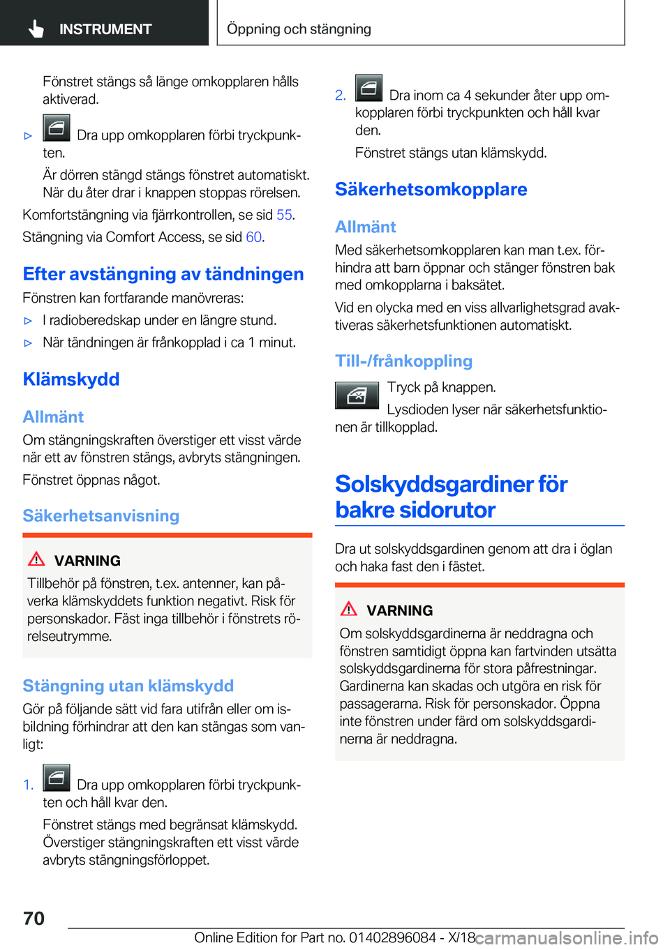 BMW X6 2019  InstruktionsbÖcker (in Swedish) �F�