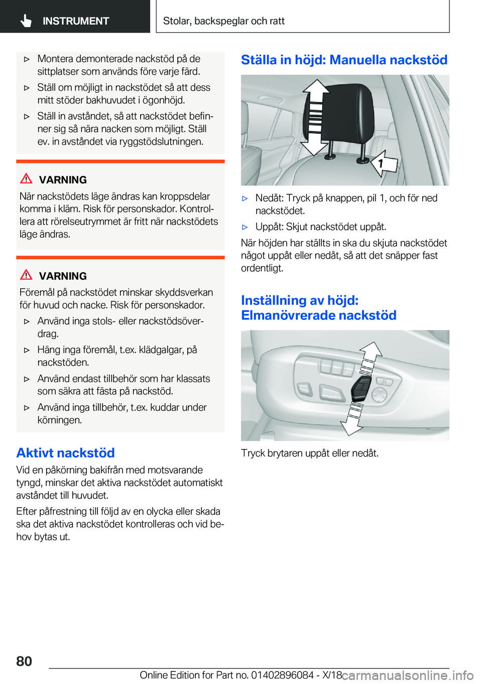 BMW X6 2019  InstruktionsbÖcker (in Swedish) x�M�o�n�t�e�r�a��d�e�m�o�n�t�e�r�a�d�e��n�a�c�k�s�t�
