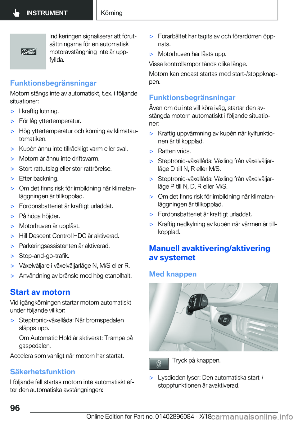 BMW X6 2019  InstruktionsbÖcker (in Swedish) �I�n�d�i�k�e�r�i�n�g�e�n��s�i�g�n�a�l�i�s�e�r�a�r��a�t�t��f�