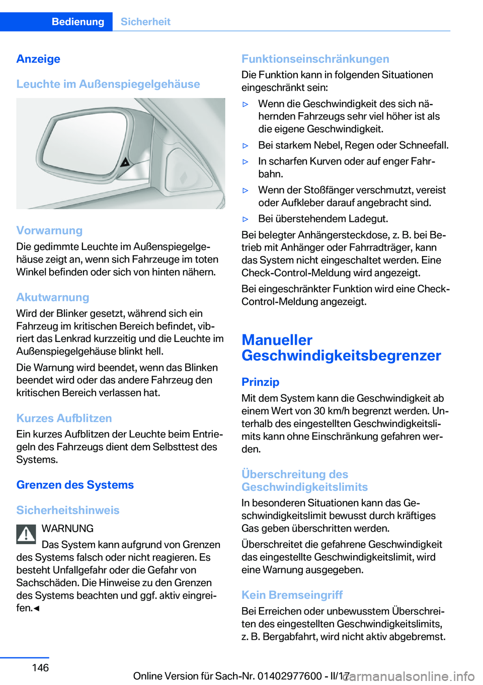 BMW X6 2017  Betriebsanleitungen (in German) �A�n�z�e�i�g�e
�L�e�u�c�h�t�e��i�m��A�u�