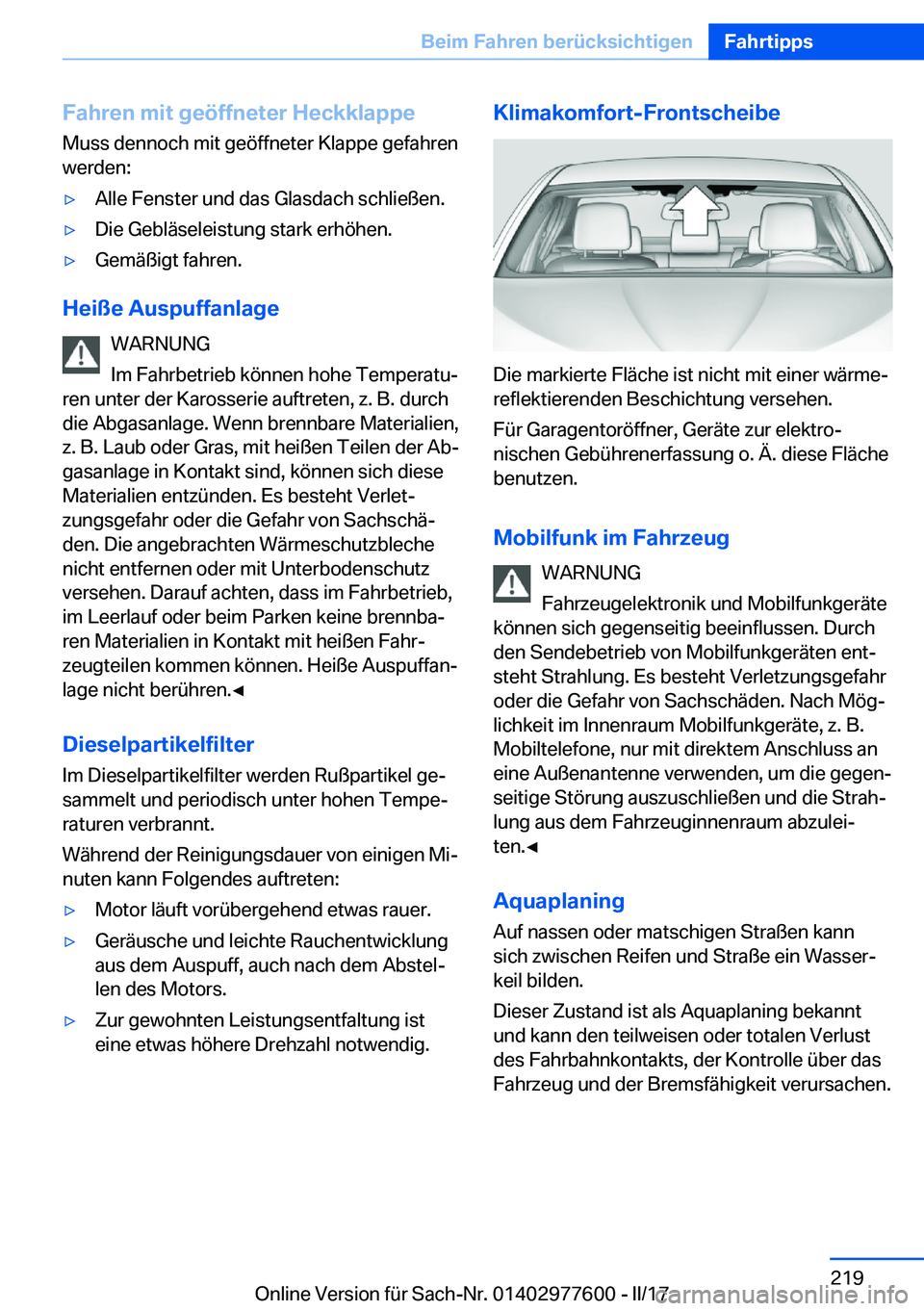 BMW X6 2017  Betriebsanleitungen (in German) �F�a�h�r�e�n��m�i�t��g�e�