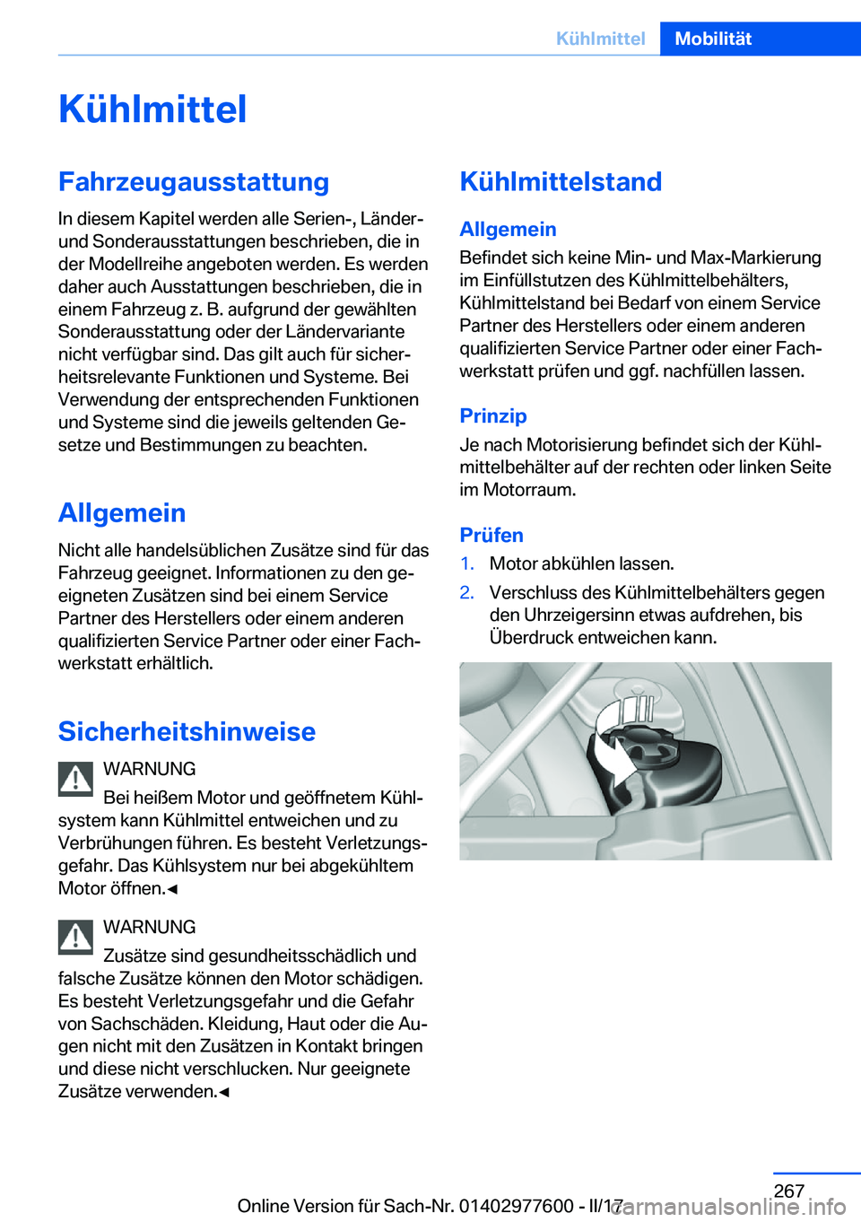 BMW X6 2017  Betriebsanleitungen (in German) �K�