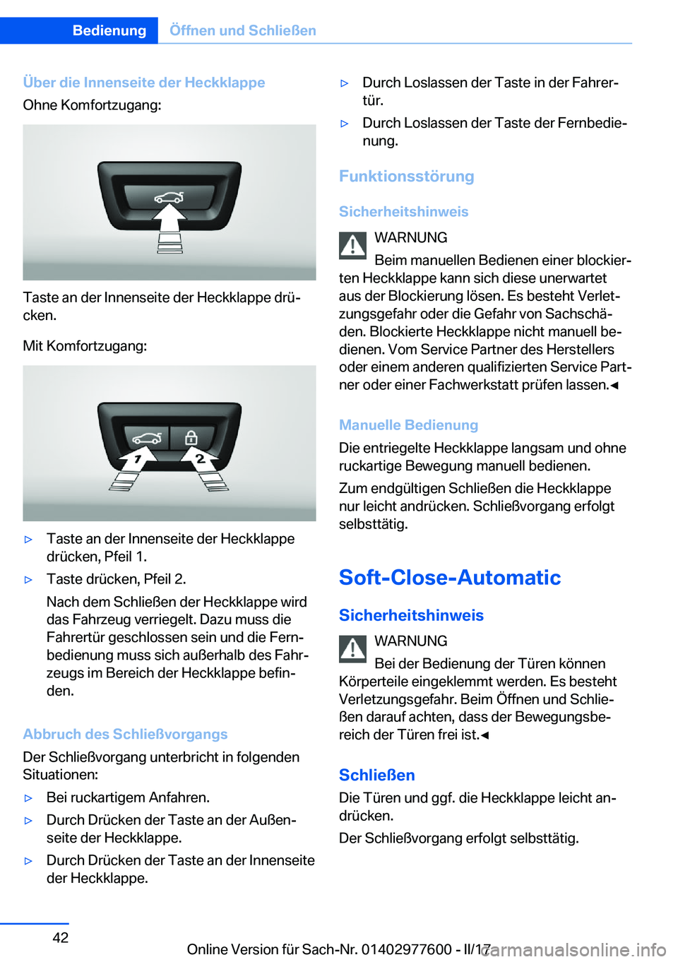 BMW X6 2017  Betriebsanleitungen (in German) �