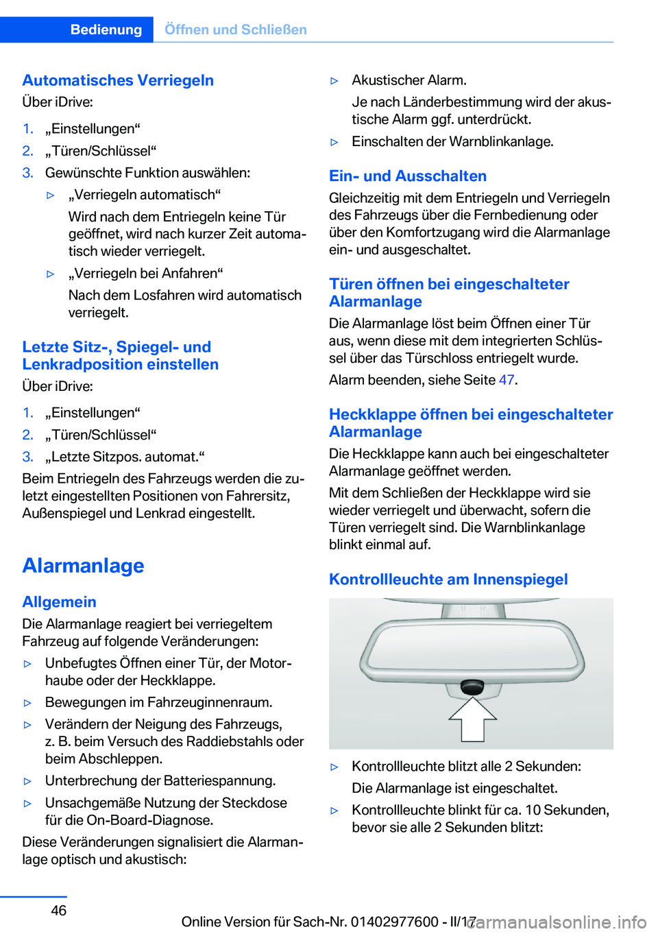 BMW X6 2017  Betriebsanleitungen (in German) �A�u�t�o�m�a�t�i�s�c�h�e�s��V�e�r�r�i�e�g�e�l�n�