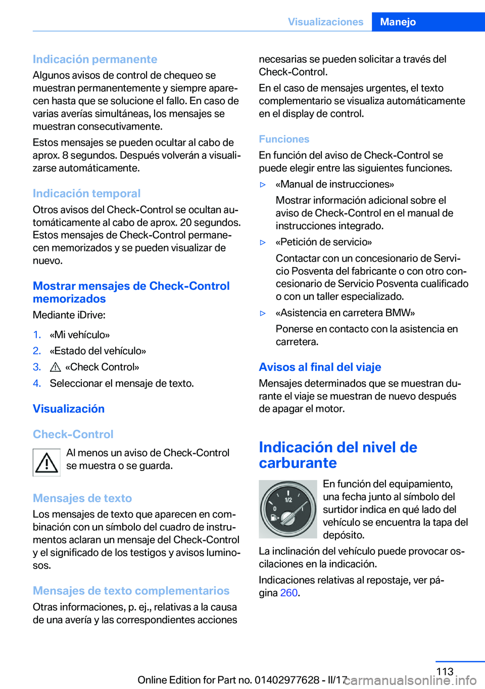 BMW X6 2017  Manuales de Empleo (in Spanish) �I�n�d�i�c�a�c�i�
