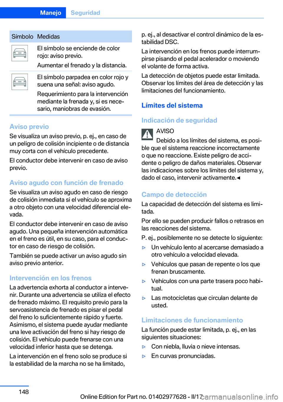 BMW X6 2017  Manuales de Empleo (in Spanish) �S�