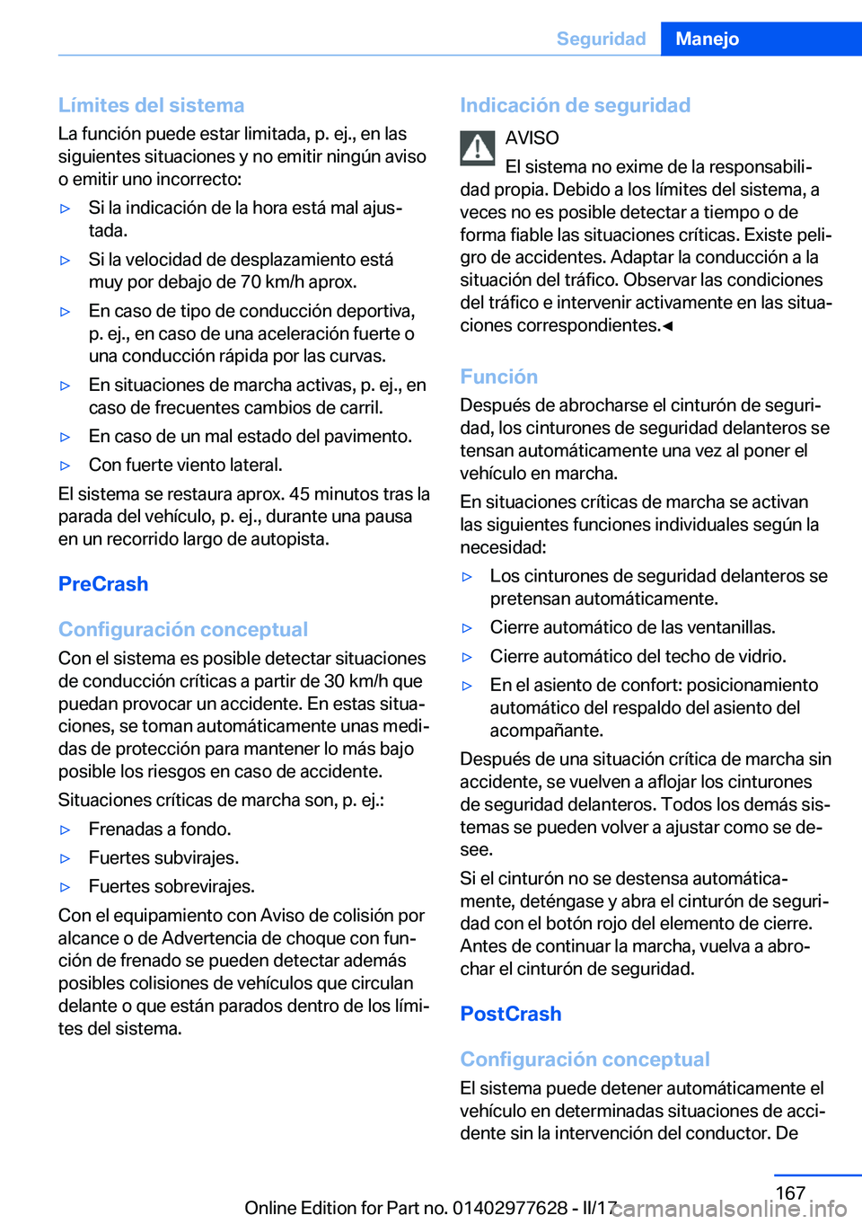 BMW X6 2017  Manuales de Empleo (in Spanish) �L�