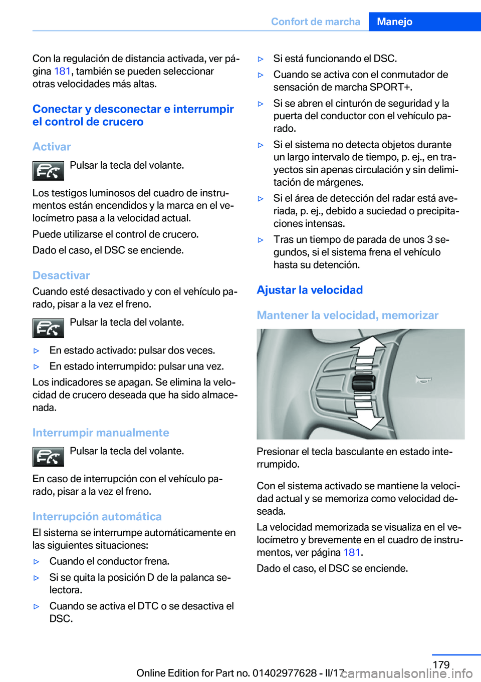 BMW X6 2017  Manuales de Empleo (in Spanish) �C�o�n� �l�a� �r�e�g�u�l�a�c�i�