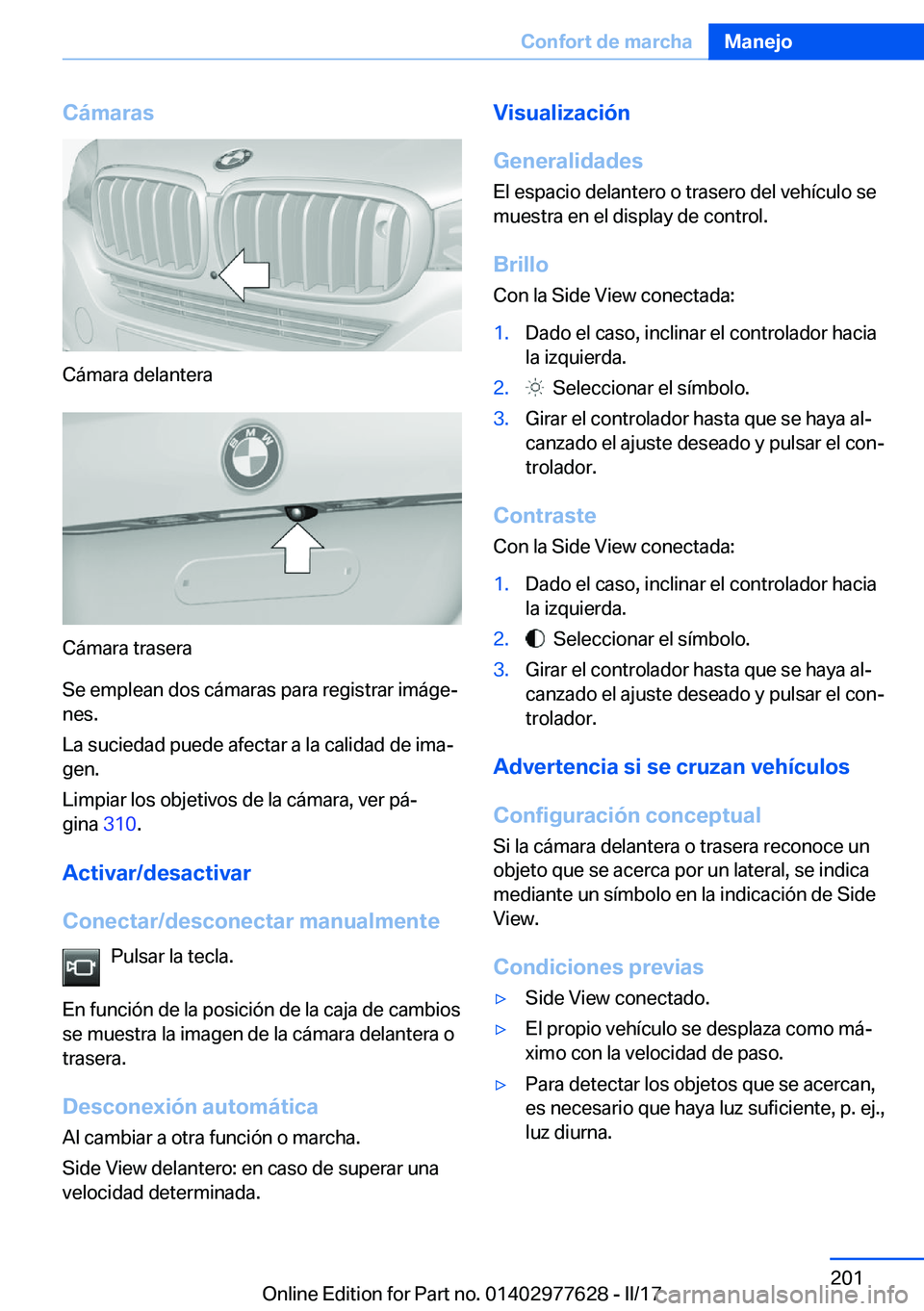 BMW X6 2017  Manuales de Empleo (in Spanish) �C�