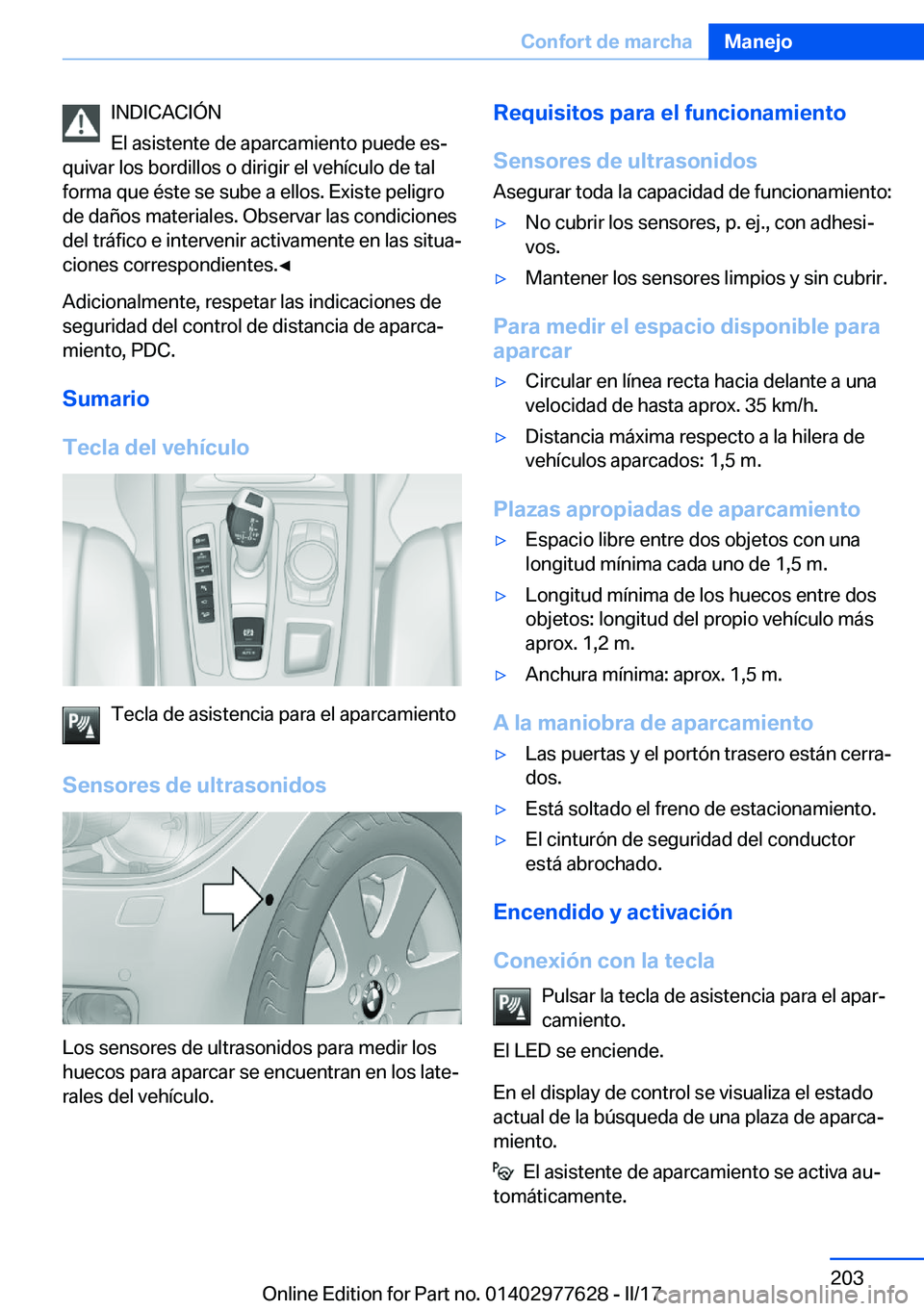 BMW X6 2017  Manuales de Empleo (in Spanish) �I�N�D�I�C�A�C�I�