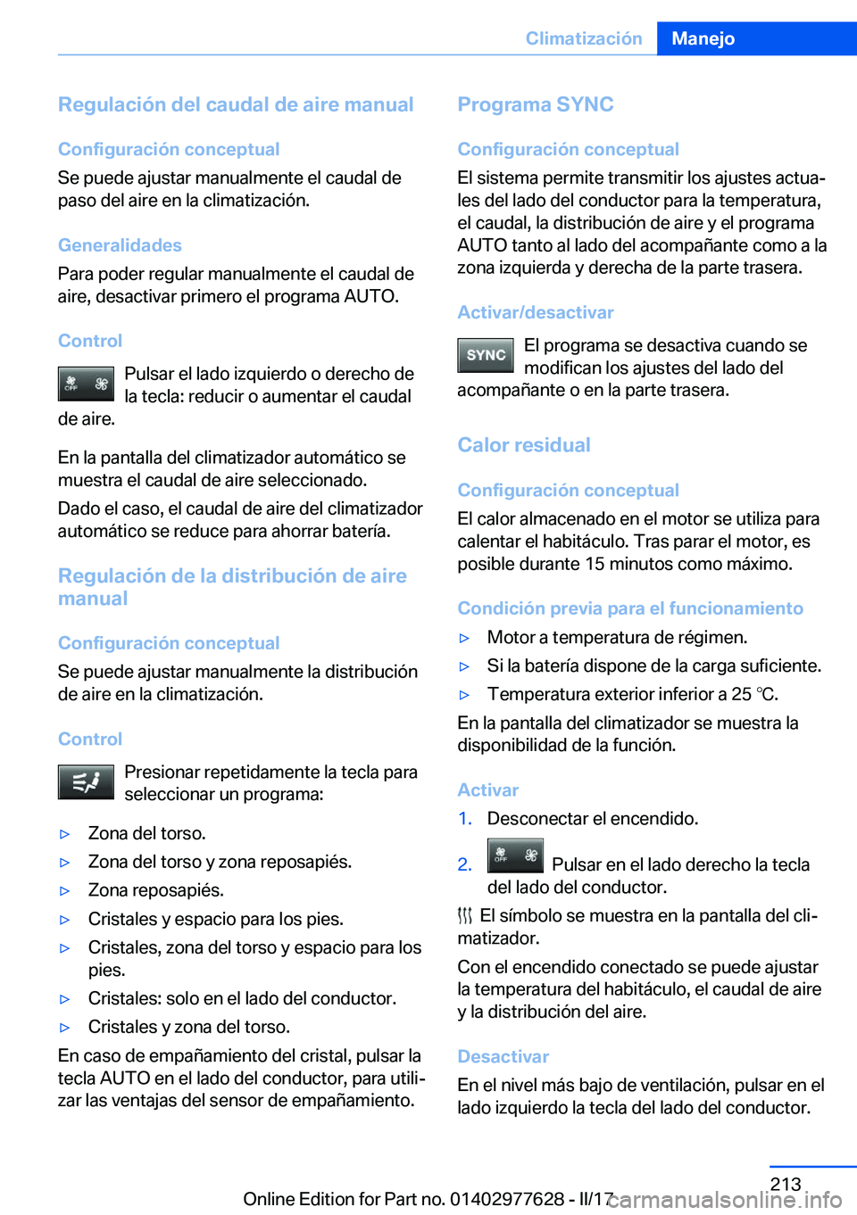 BMW X6 2017  Manuales de Empleo (in Spanish) �R�e�g�u�l�a�c�i�
