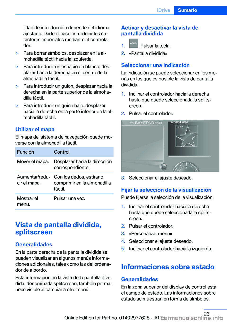 BMW X6 2017  Manuales de Empleo (in Spanish) �l�i�d�a�d� �d�e� �i�n�t�r�o�d�u�c�c�i�