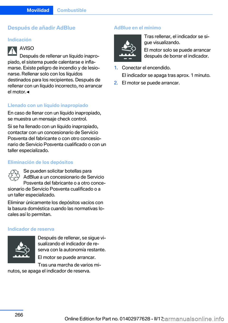 BMW X6 2017  Manuales de Empleo (in Spanish) �D�e�s�p�u�é�s��d�e��a�