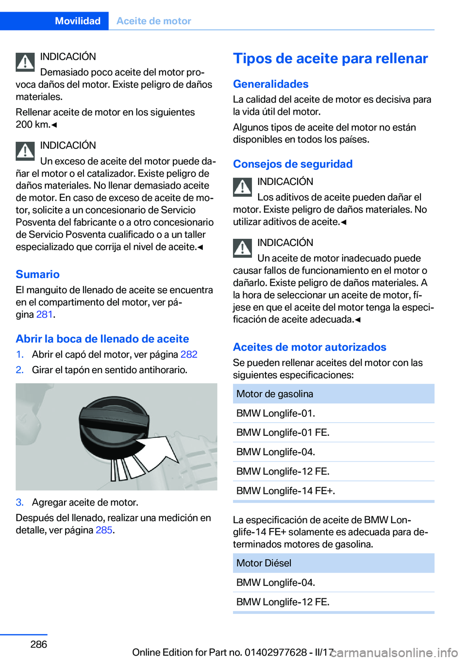 BMW X6 2017  Manuales de Empleo (in Spanish) �I�N�D�I�C�A�C�I�