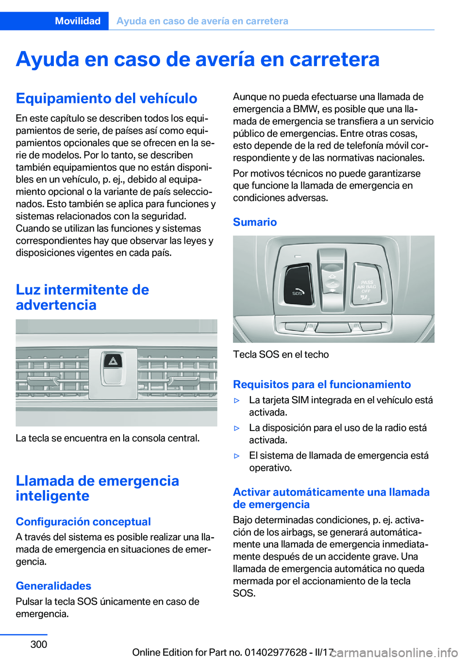 BMW X6 2017  Manuales de Empleo (in Spanish) �A�y�u�d�a��e�n��c�a�s�o��d�e��a�v�e�r�