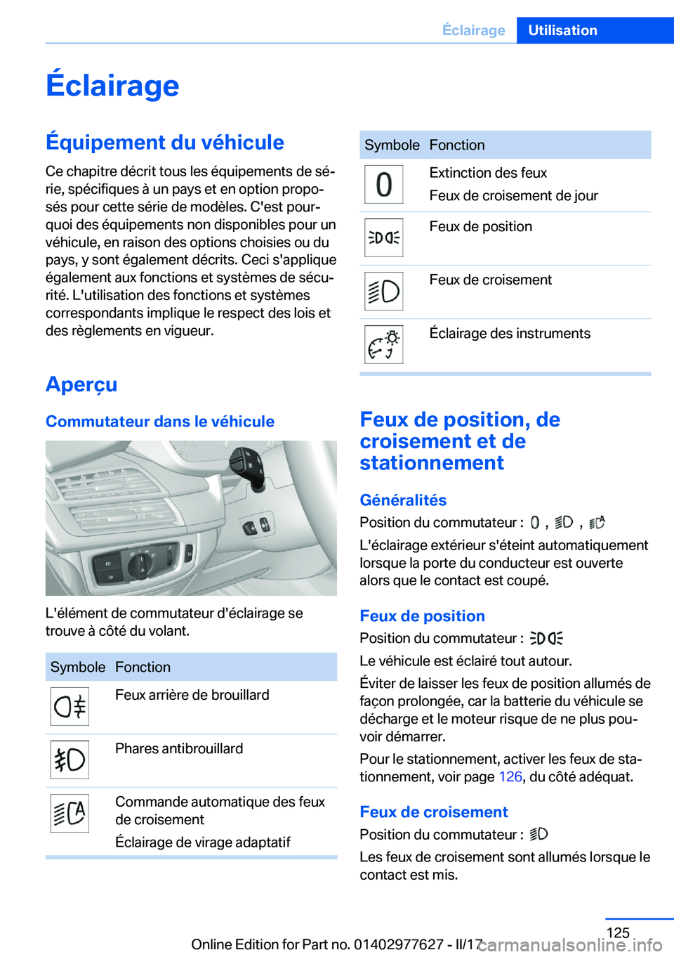 BMW X6 2017  Notices Demploi (in French) �