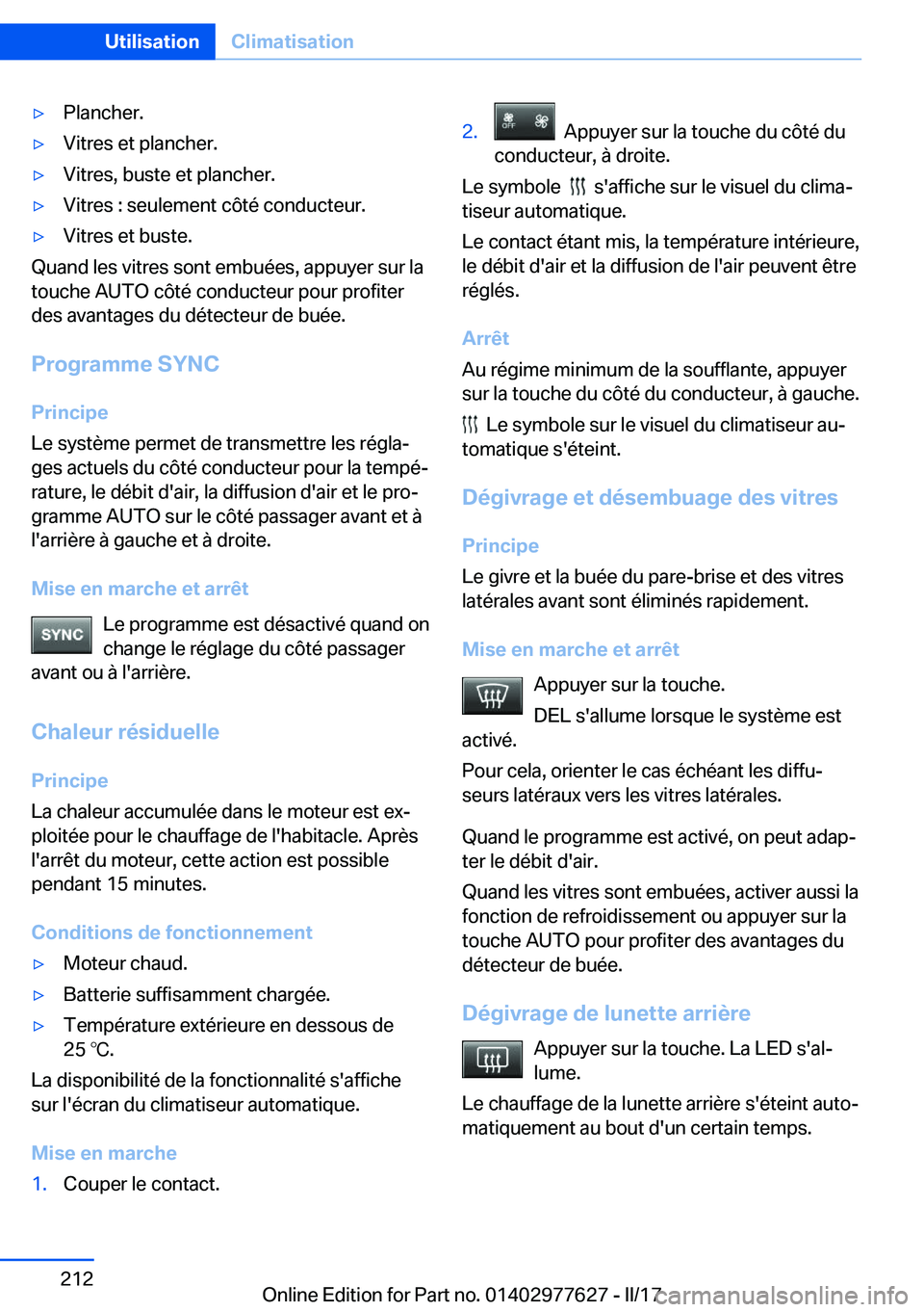 BMW X6 2017  Notices Demploi (in French) 'y�P�l�a�n�c�h�e�r�.'y�V�i�t�r�e�s� �e�t� �p�l�a�n�c�h�e�r�.'y�V�i�t�r�e�s�,� �b�u�s�t�e� �e�t� �p�l�a�n�c�h�e�r�.'y�V�i�t�r�e�s� �:� �s�e�u�l�e�m�e�n�t� �c�ô�t�é� �c�o�n�d�u�c�t�e�u