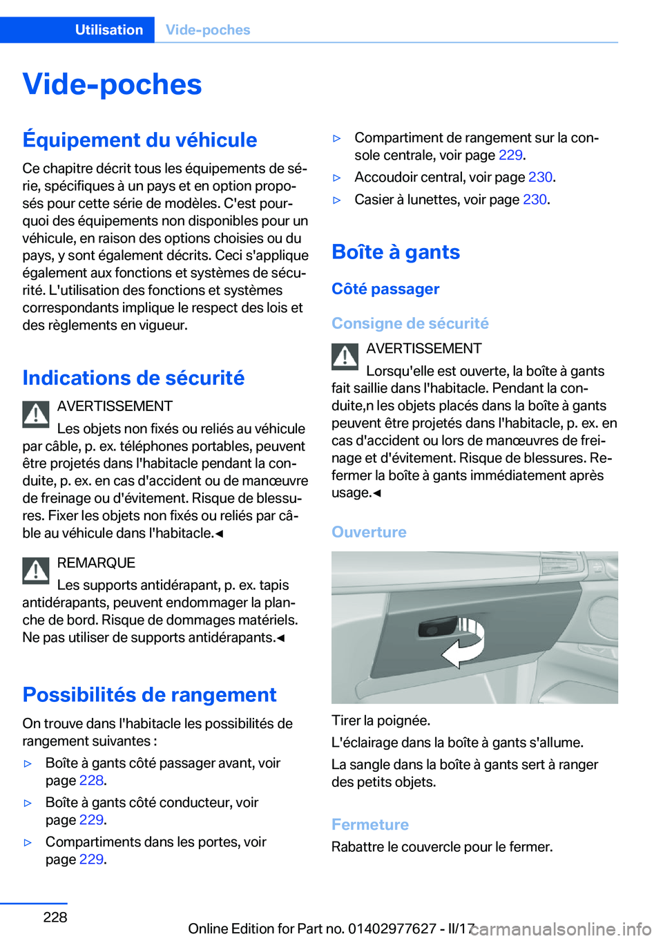 BMW X6 2017  Notices Demploi (in French) �V�i�d�e�-�p�o�c�h�e�s�