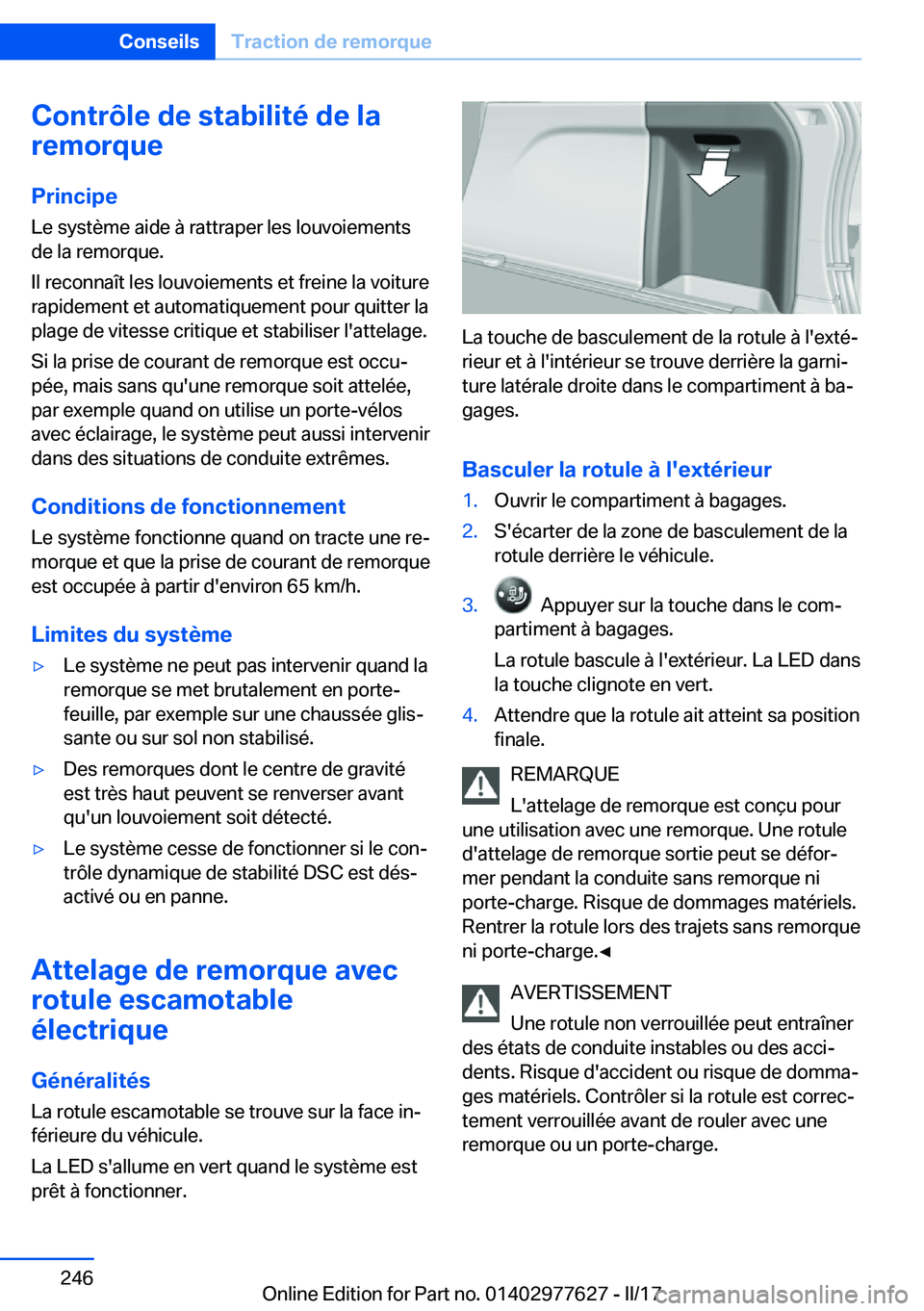 BMW X6 2017  Notices Demploi (in French) �C�o�n�t�r�