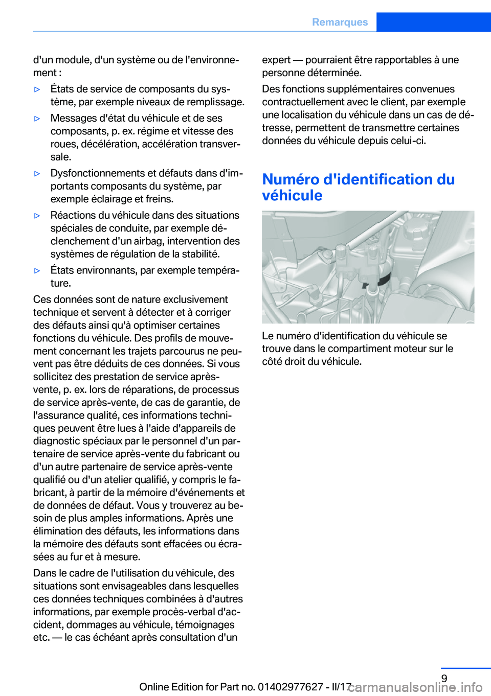 BMW X6 2017  Notices Demploi (in French) �d�'�u�n� �m�o�d�u�l�e�,� �d�'�u�n� �s�y�s�t�è�m�e� �o�u� �d�e� �l�'�e�n�v�i�r�o�n�n�ej�m�e�n�t� �:'y�É�t�a�t�s� �d�e� �s�e�r�v�i�c�e� �d�e� �c�o�m�p�o�s�a�n�t�s� �d�u� �s�y�sj
�t�