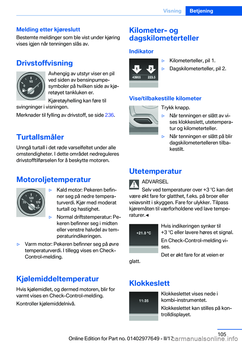 BMW X6 2017  InstruksjonsbØker (in Norwegian) �M�e�l�d�i�n�g��e�t�t�e�r��k�j�