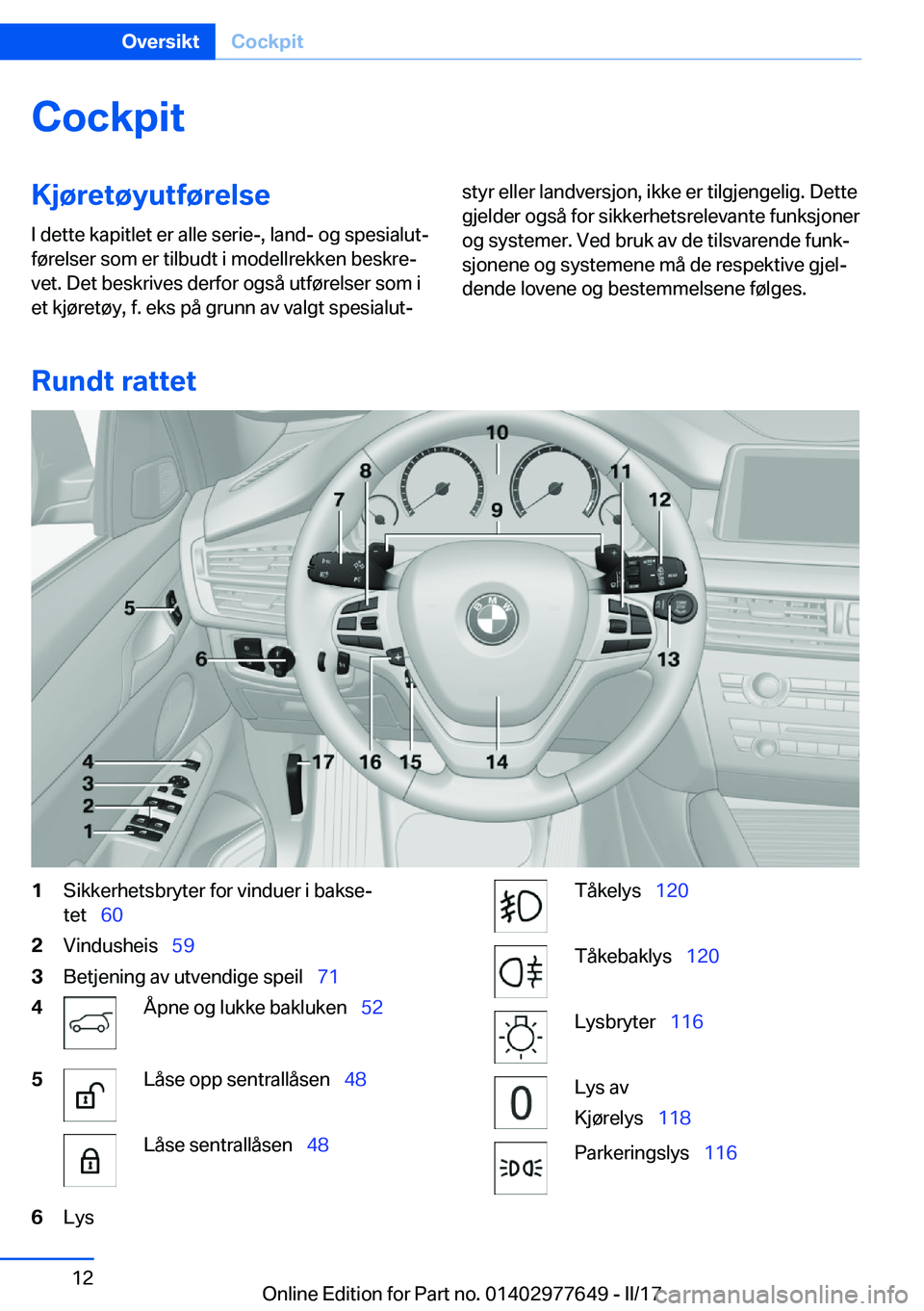 BMW X6 2017  InstruksjonsbØker (in Norwegian) �C�o�c�k�p�i�t�K�j�