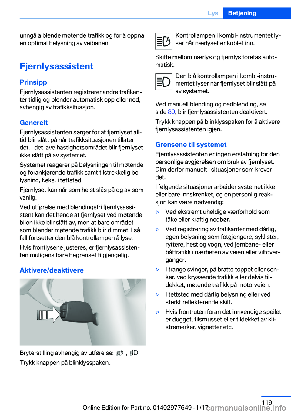 BMW X6 2017  InstruksjonsbØker (in Norwegian) �u�n�n�g�å� �å� �b�l�e�n�d�e� �m�