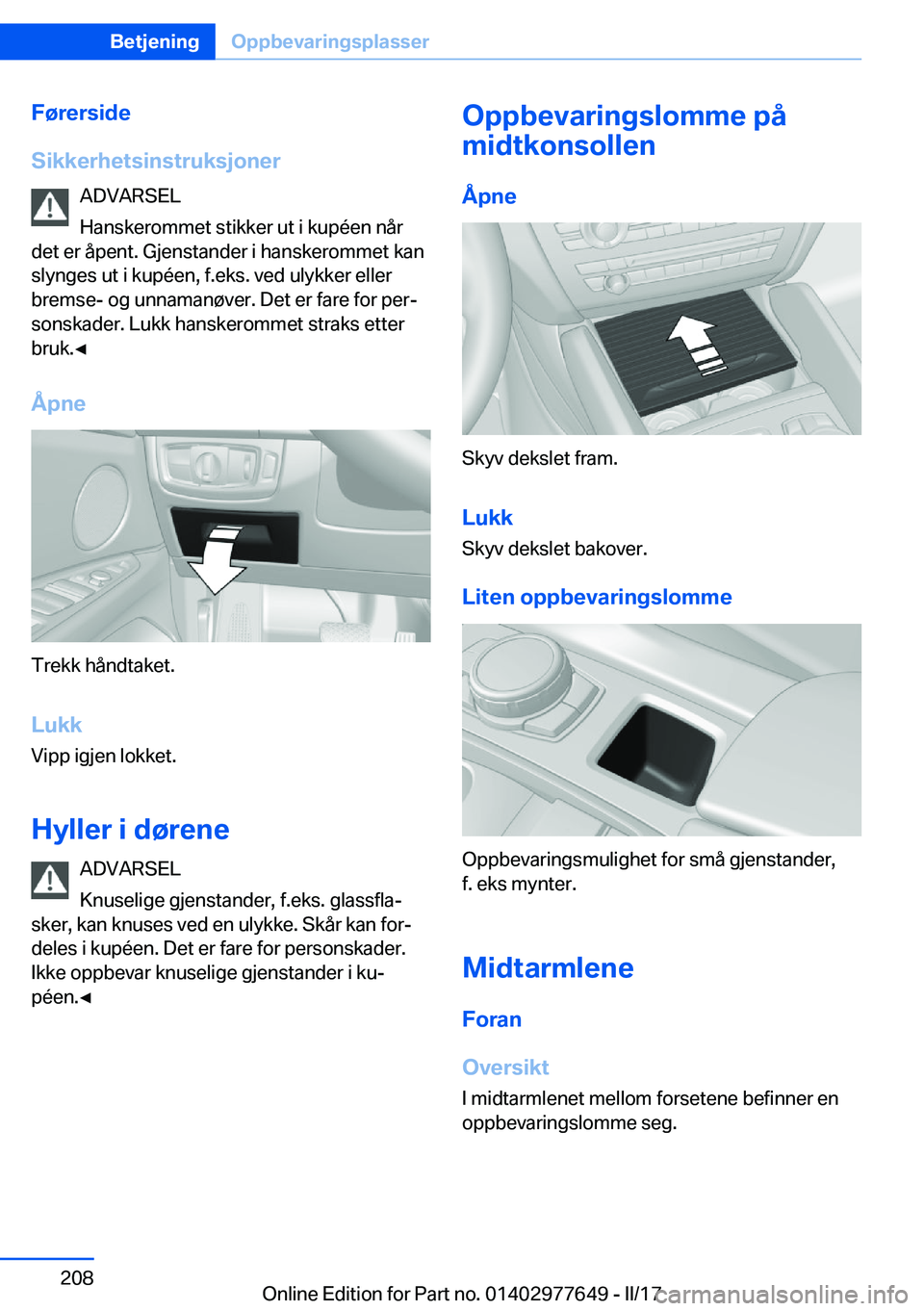 BMW X6 2017  InstruksjonsbØker (in Norwegian) �F�