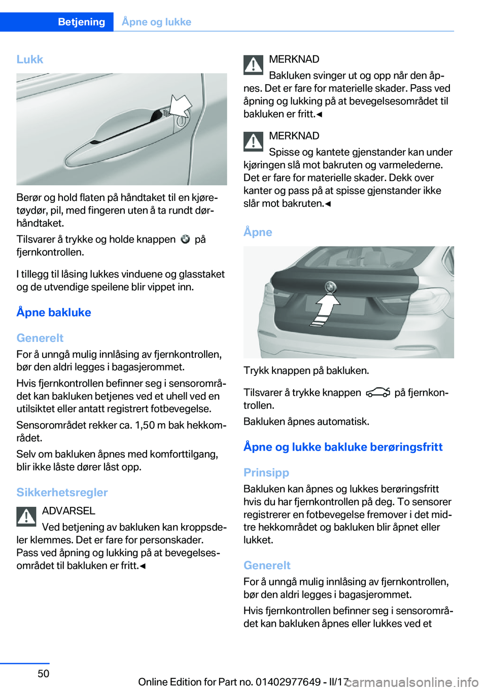 BMW X6 2017  InstruksjonsbØker (in Norwegian) �L�u�k�k
�B�e�r�
