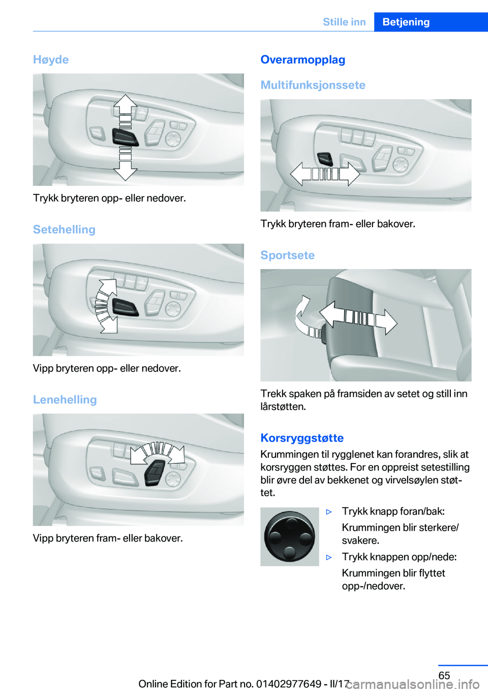 BMW X6 2017  InstruksjonsbØker (in Norwegian) �H�