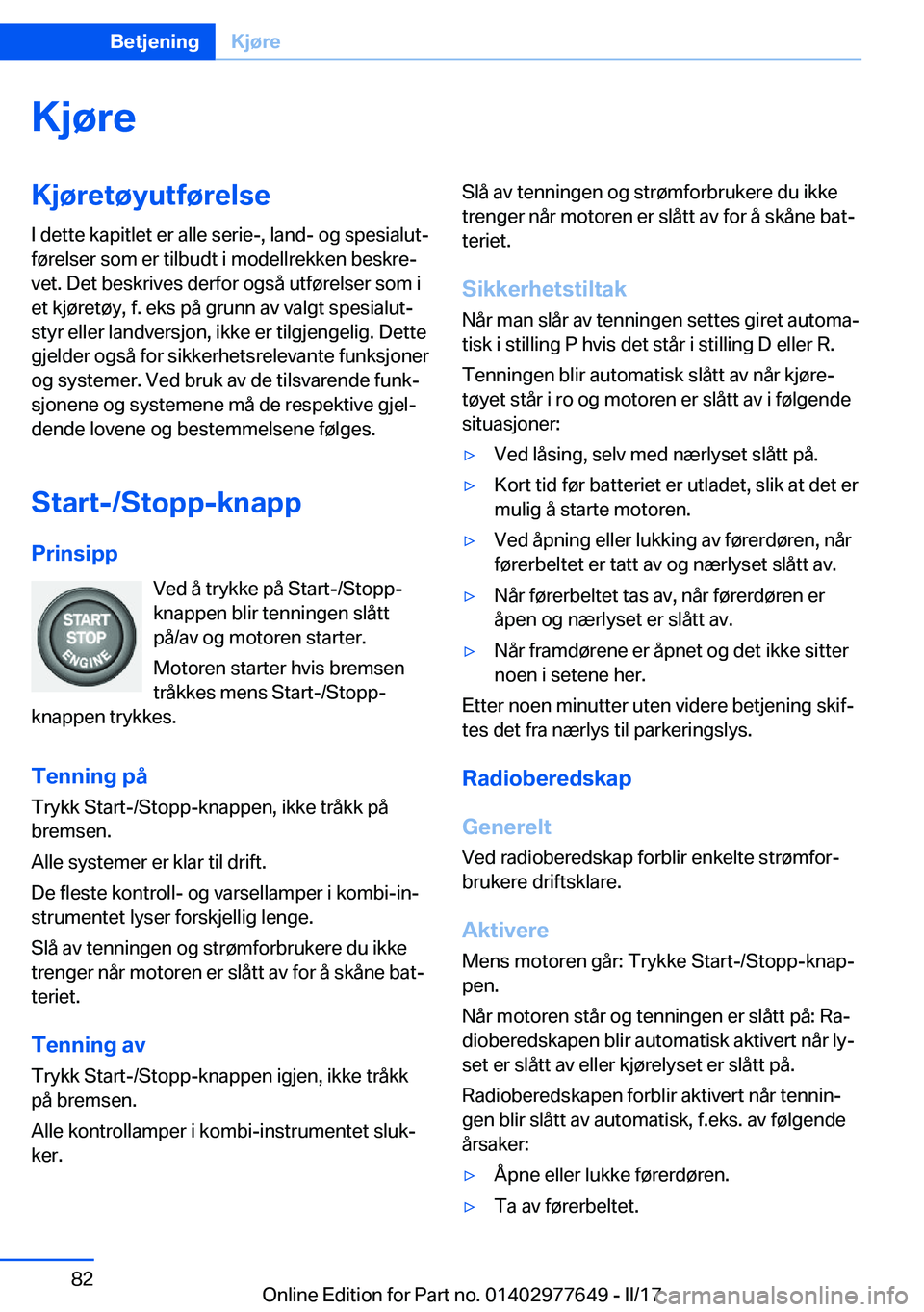BMW X6 2017  InstruksjonsbØker (in Norwegian) �K�j�