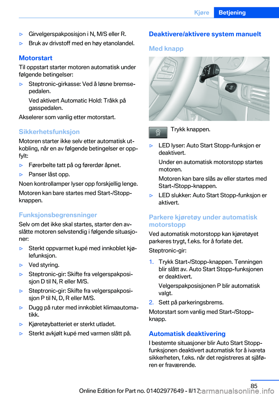 BMW X6 2017  InstruksjonsbØker (in Norwegian) 'y�G�i�r�v�e�l�g�e�r�s�p�a�k�p�o�s�i�s�j�o�n� �i� �N�,� �M�/�S� �e�l�l�e�r� �R�.'y�B�r�u�k� �a�v� �d�r�i�v�s�t�o�f�f� �m�e�d� �e�n� �h�