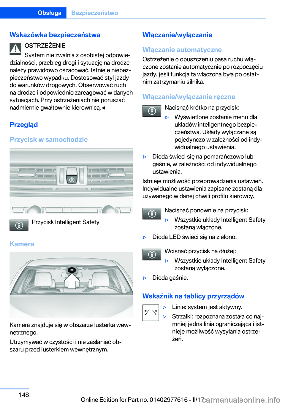 BMW X6 2017  Instrukcja obsługi (in Polish) �W�s�k�a�z�