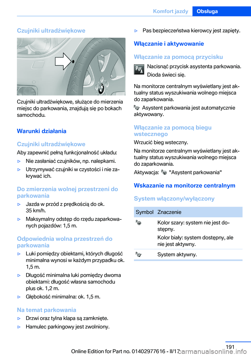 BMW X6 2017  Instrukcja obsługi (in Polish) �C�z�u�j�n�i�k�i��u�l�t�r�a�d7�w�i�