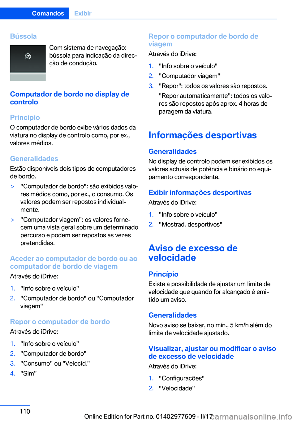BMW X6 2017  Manual do condutor (in Portuguese) �B�