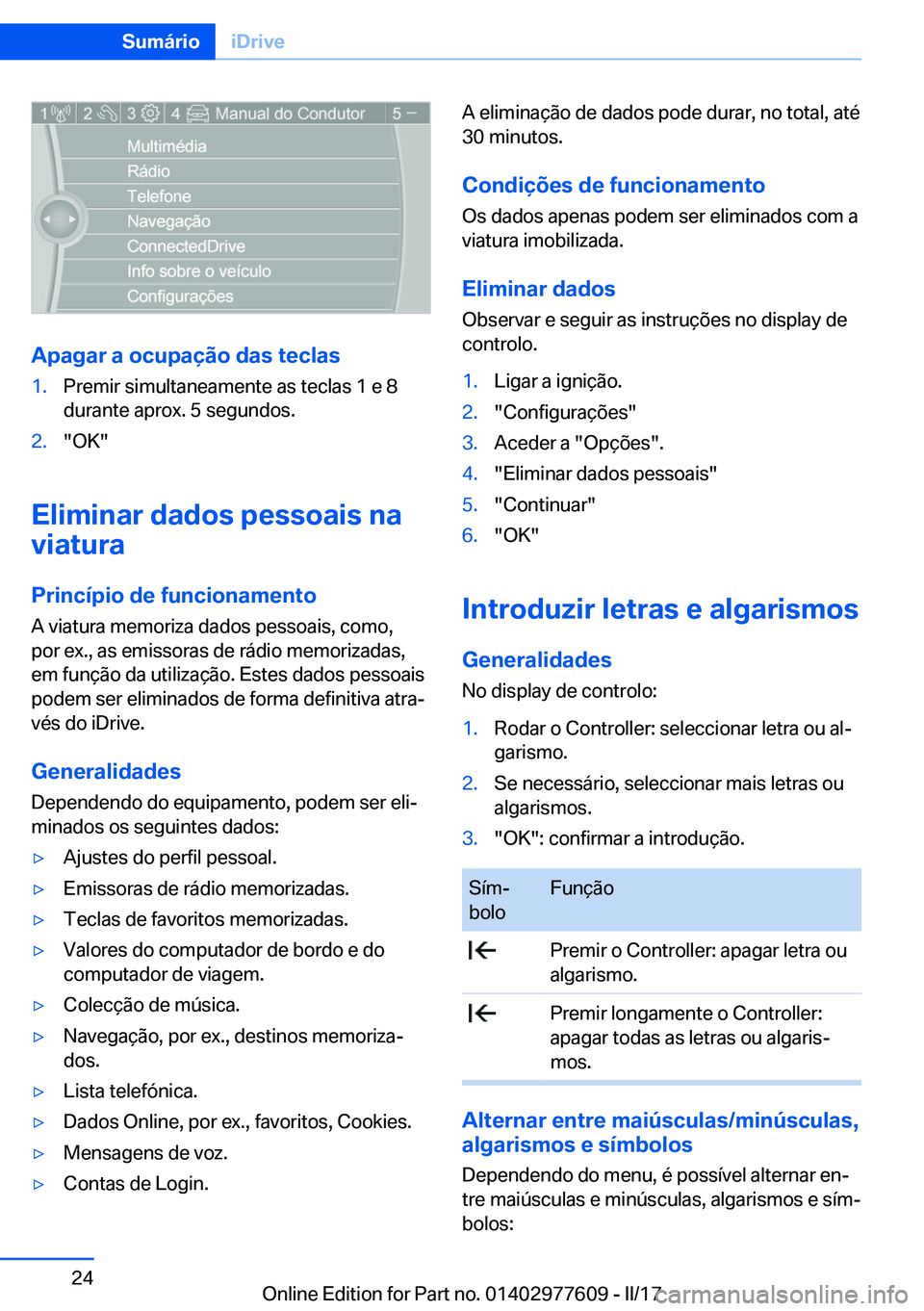BMW X6 2017  Manual do condutor (in Portuguese) �A�p�a�g�a�r��a��o�c�u�p�a�