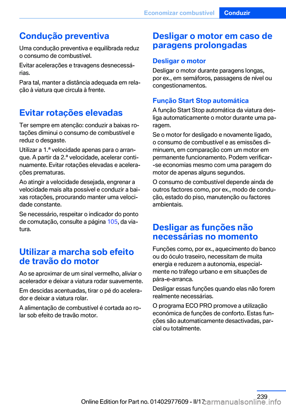 BMW X6 2017  Manual do condutor (in Portuguese) �C�o�n�d�u�