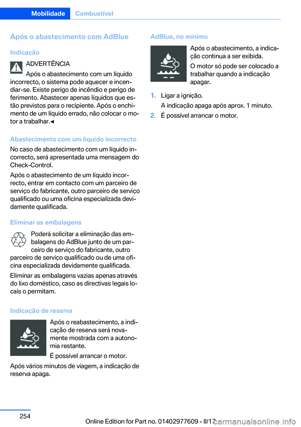 BMW X6 2017  Manual do condutor (in Portuguese) �A�p�