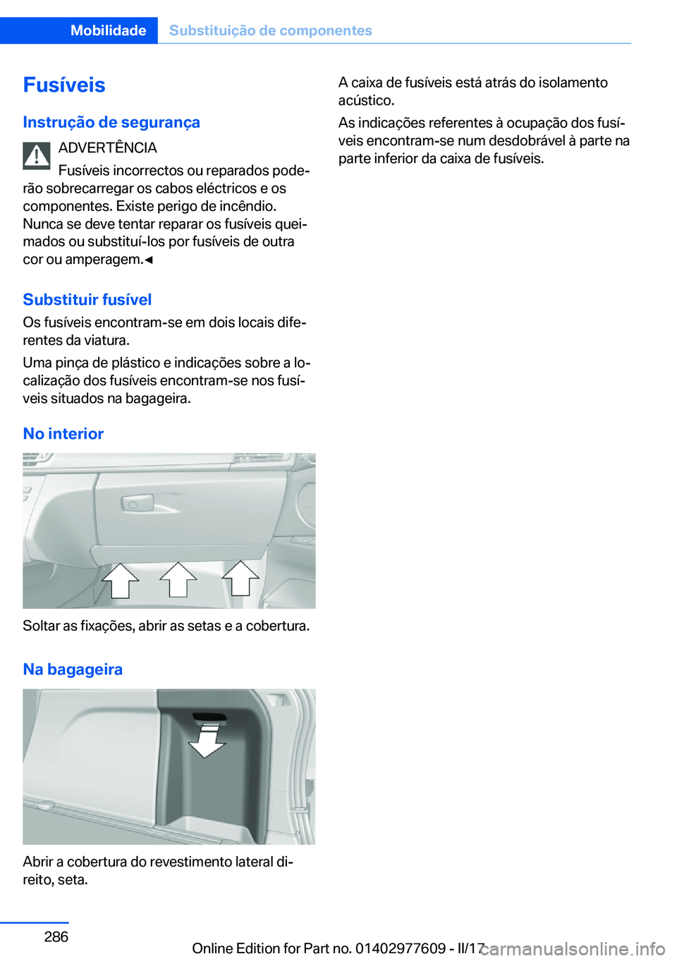 BMW X6 2017  Manual do condutor (in Portuguese) �F�u�s�
