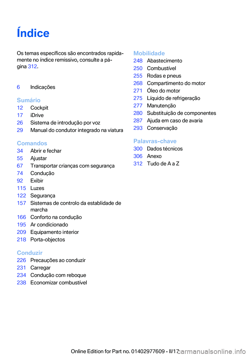 BMW X6 2017  Manual do condutor (in Portuguese) �
