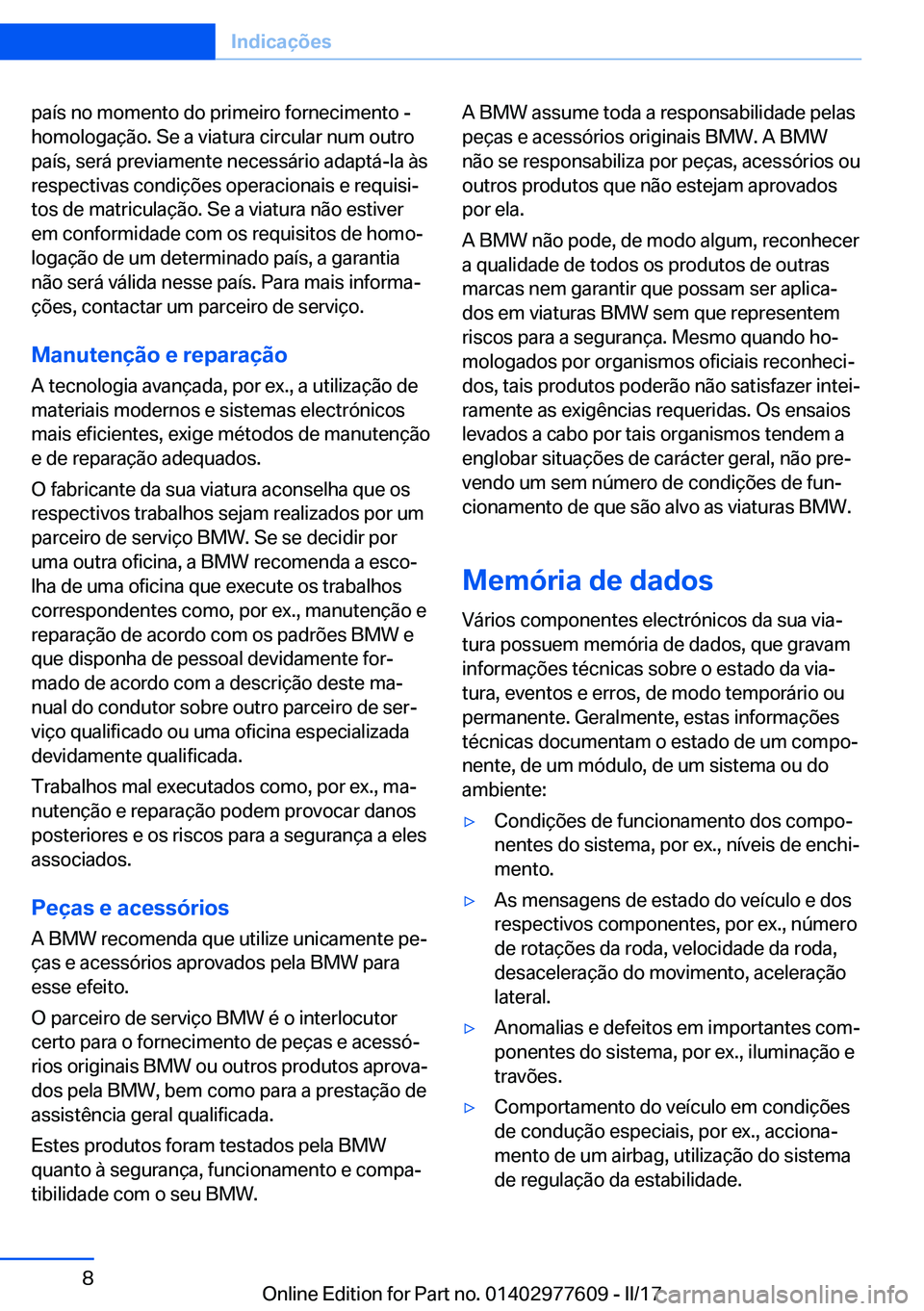 BMW X6 2017  Manual do condutor (in Portuguese) �p�a�